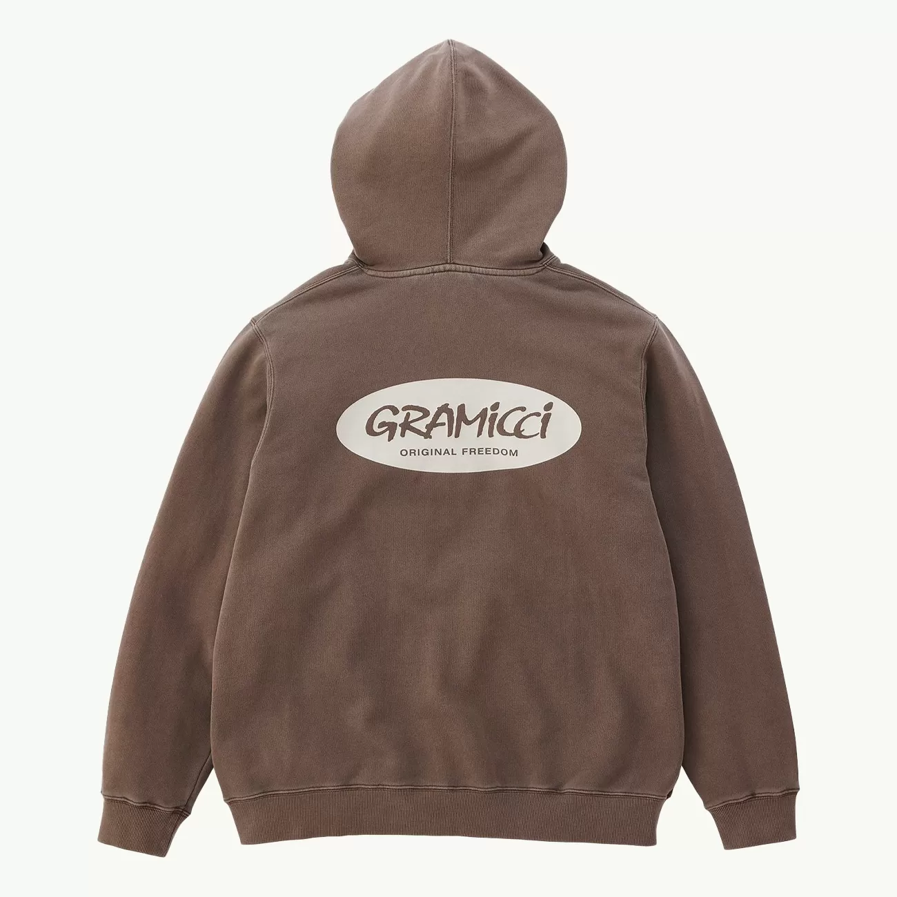 ORIGINAL FREEDOM OVAL HOODED SWEATSHIRT BROWN PIGMENT