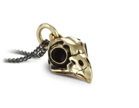 Owl Skull Necklace - Bronze