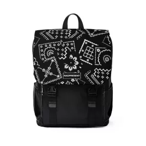 PAISLEY PRINT BACKPACK - BLACK