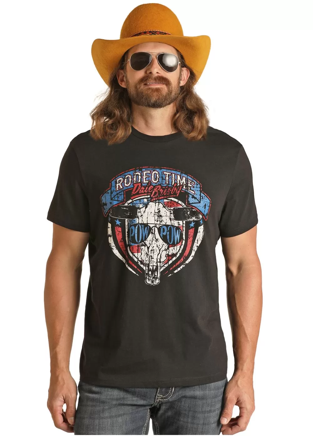 'Panhandle-Rock & Roll' Unisex Dale Graphic Tee - Black