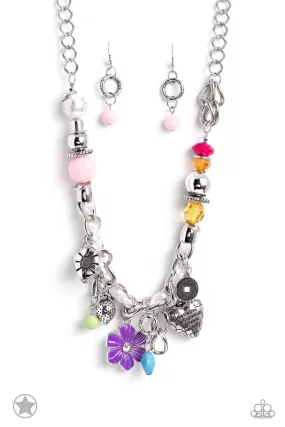 Paparazzi Charmed, I am Sure Multi Necklace & Earring Set