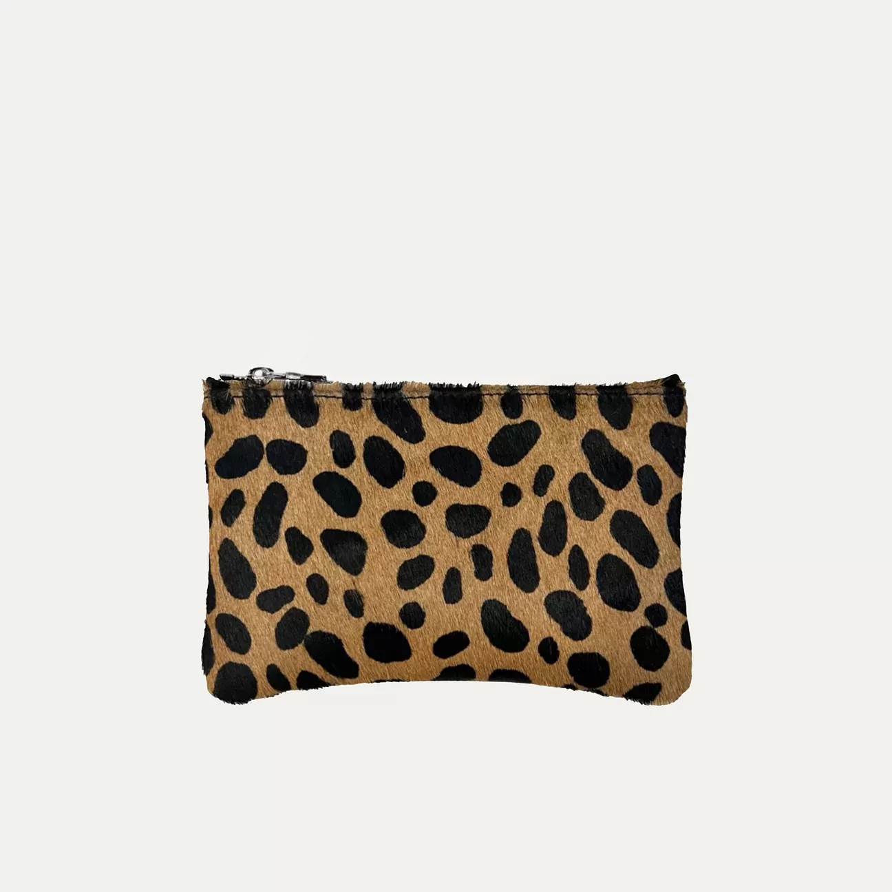 Pauly Pouch Organizer | Black and Brown Cheetah   Silver Hardware