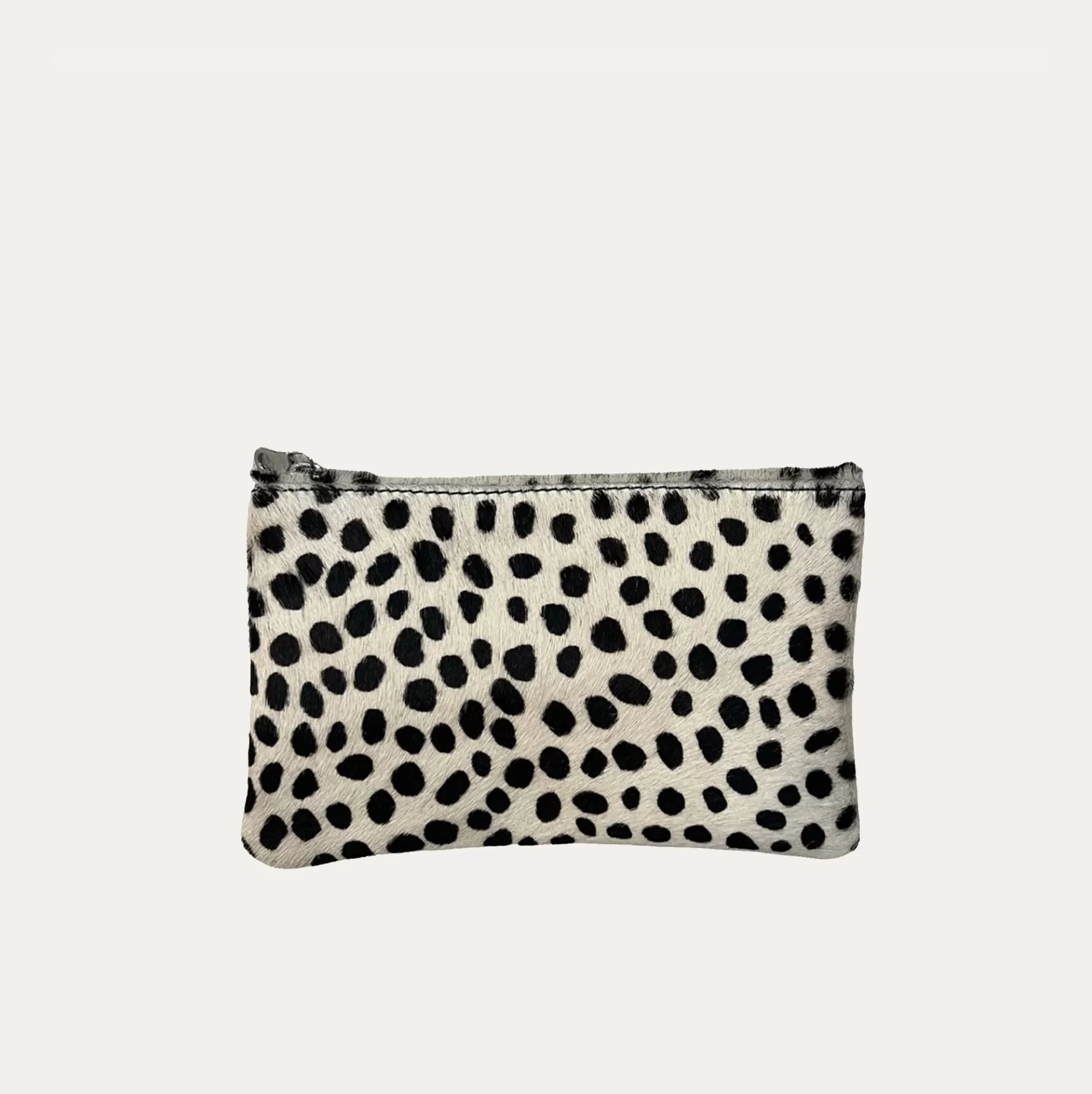 Pauly Pouch Organizer | Black and White Cheetah   Silver Hardware