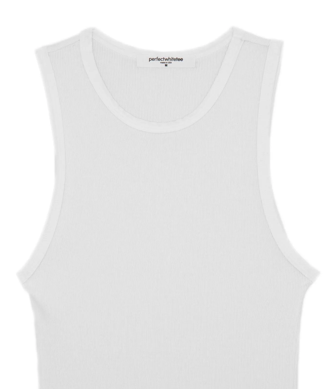 Perfect White Tee Women Gigi High Neck Crop Rib Tank