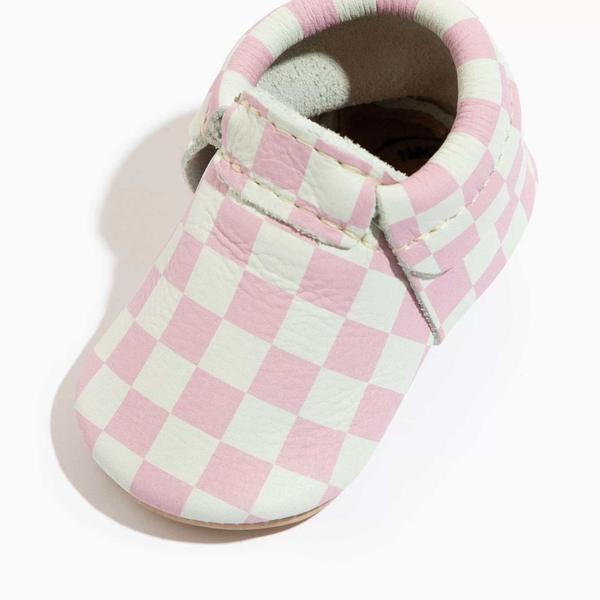 Petal Pink Check City Baby Shoe