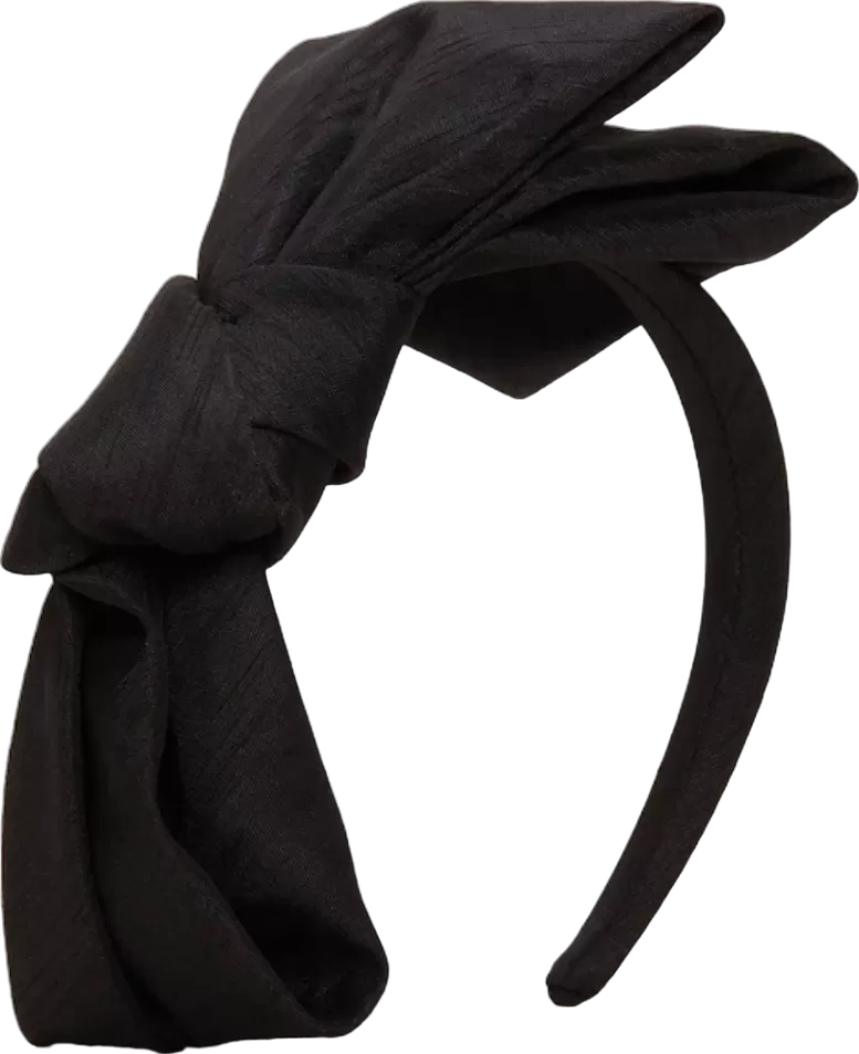 Phase Eight Black Silk Bow Headband Bnwt One Size