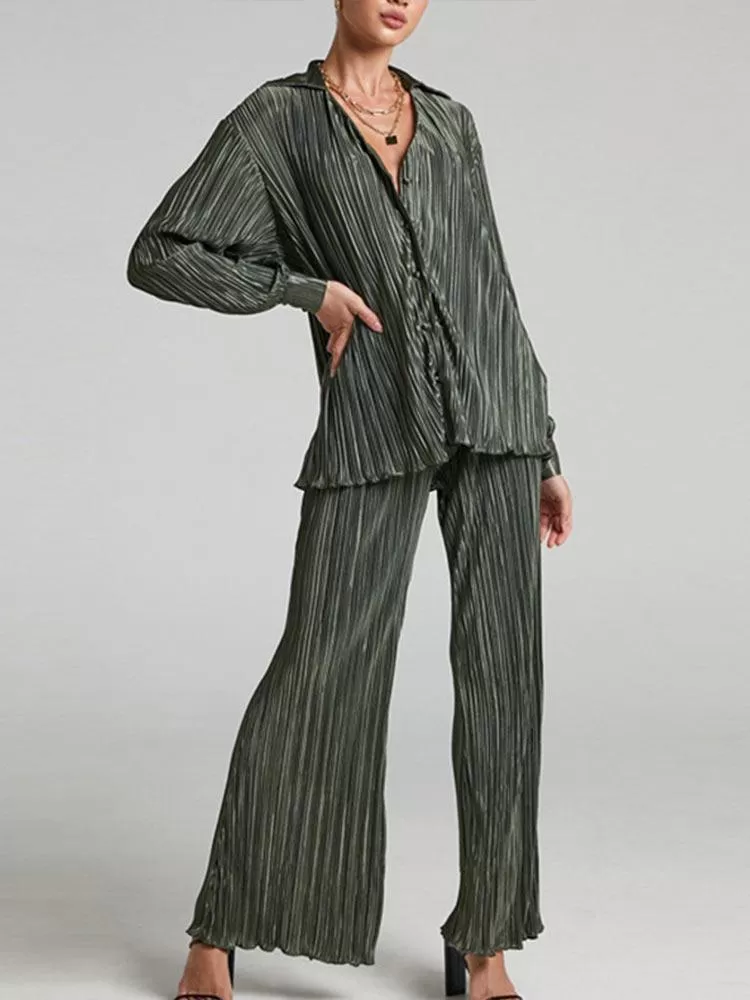 Pleated Oversized Outfit Set