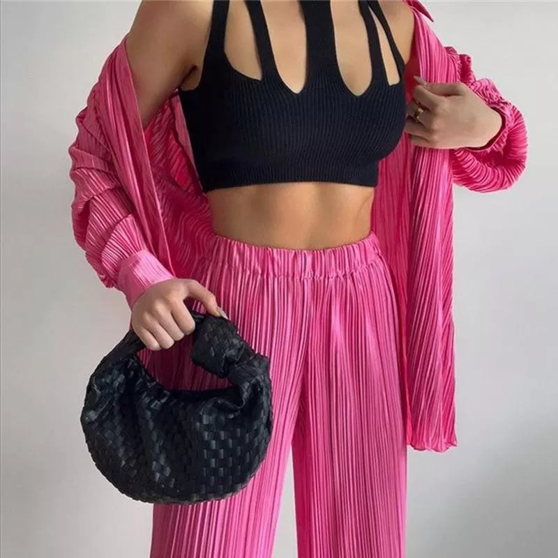 Pleated Oversized Outfit Set