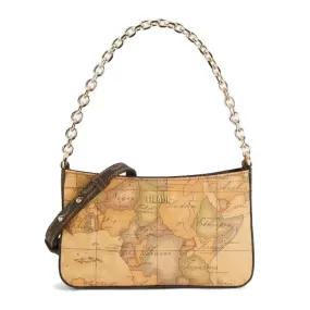 Pochette con Catena e Tracolla 1A Classe Alviero Martini linea Enjoy Mix Geo stampa Geo Classic e Monogram PL48