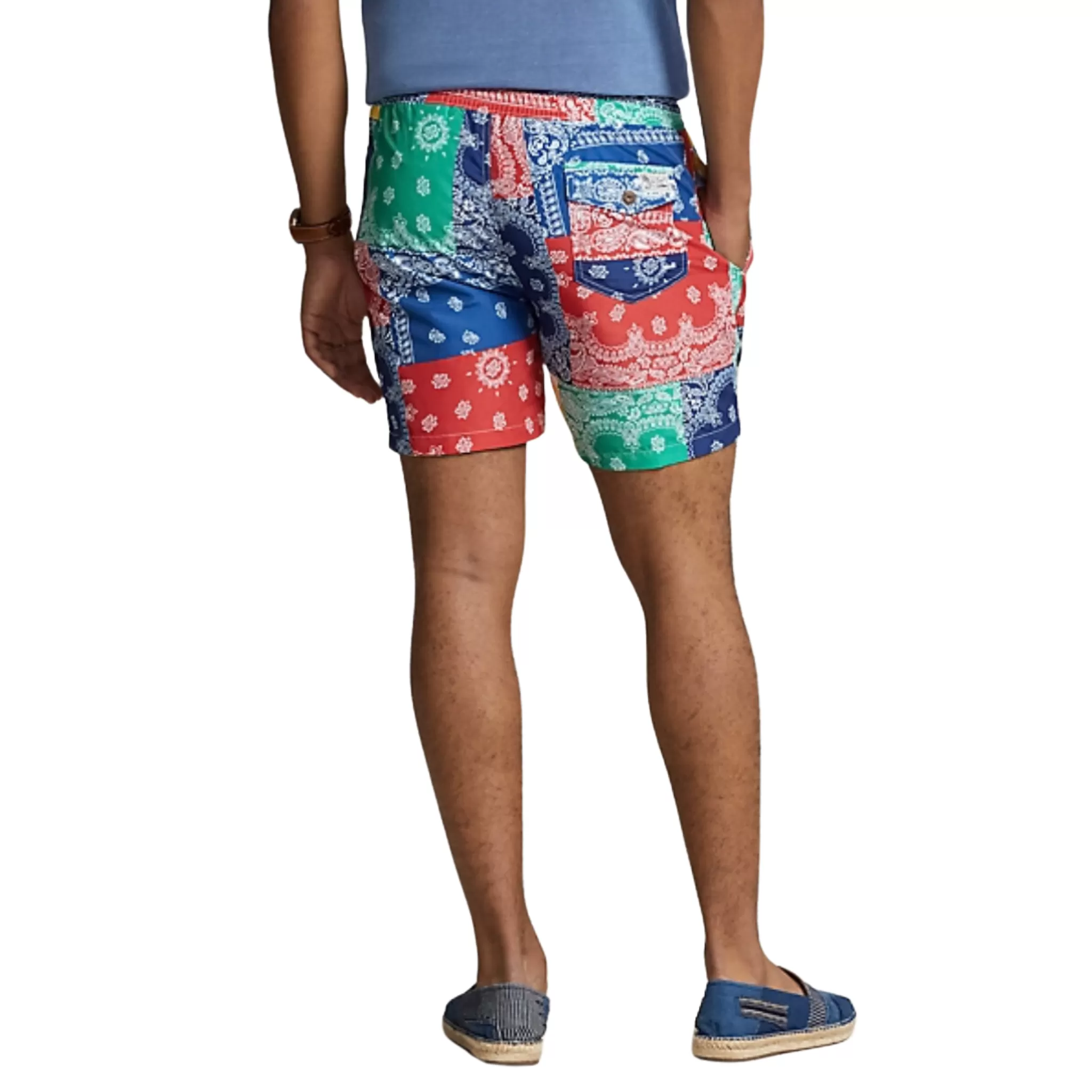 Polo Ralph Lauren 5.75-Inch Traveler Classic Swim Trunk (Archival Bandana Patchwork)