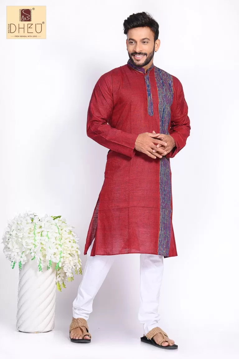 Pure Cotton kurta with Khes Border