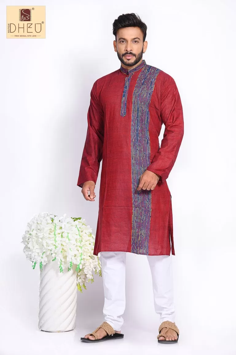 Pure Cotton kurta with Khes Border