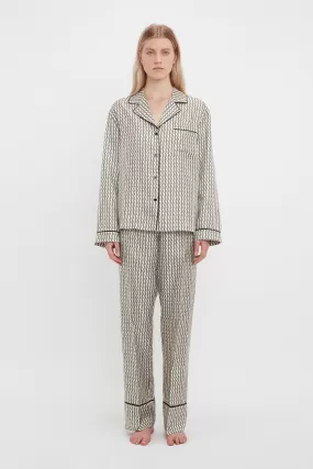 Pyjama Sleep Set In VB House Monogram Jacquard