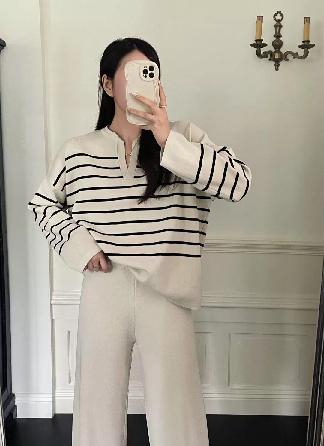 Rachel Striped Woolen Coord Set