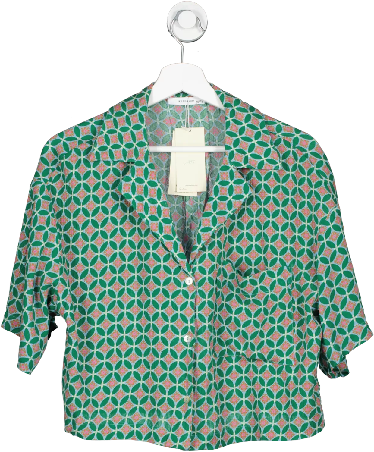 Reserved Green Pocket Detail Shirt Co-ord UK 8