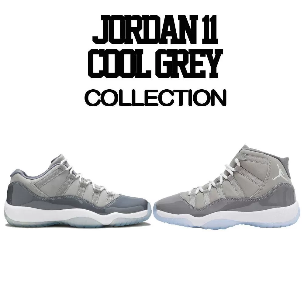 Retro 11 Cool Grey Shirt - Rap King  - White