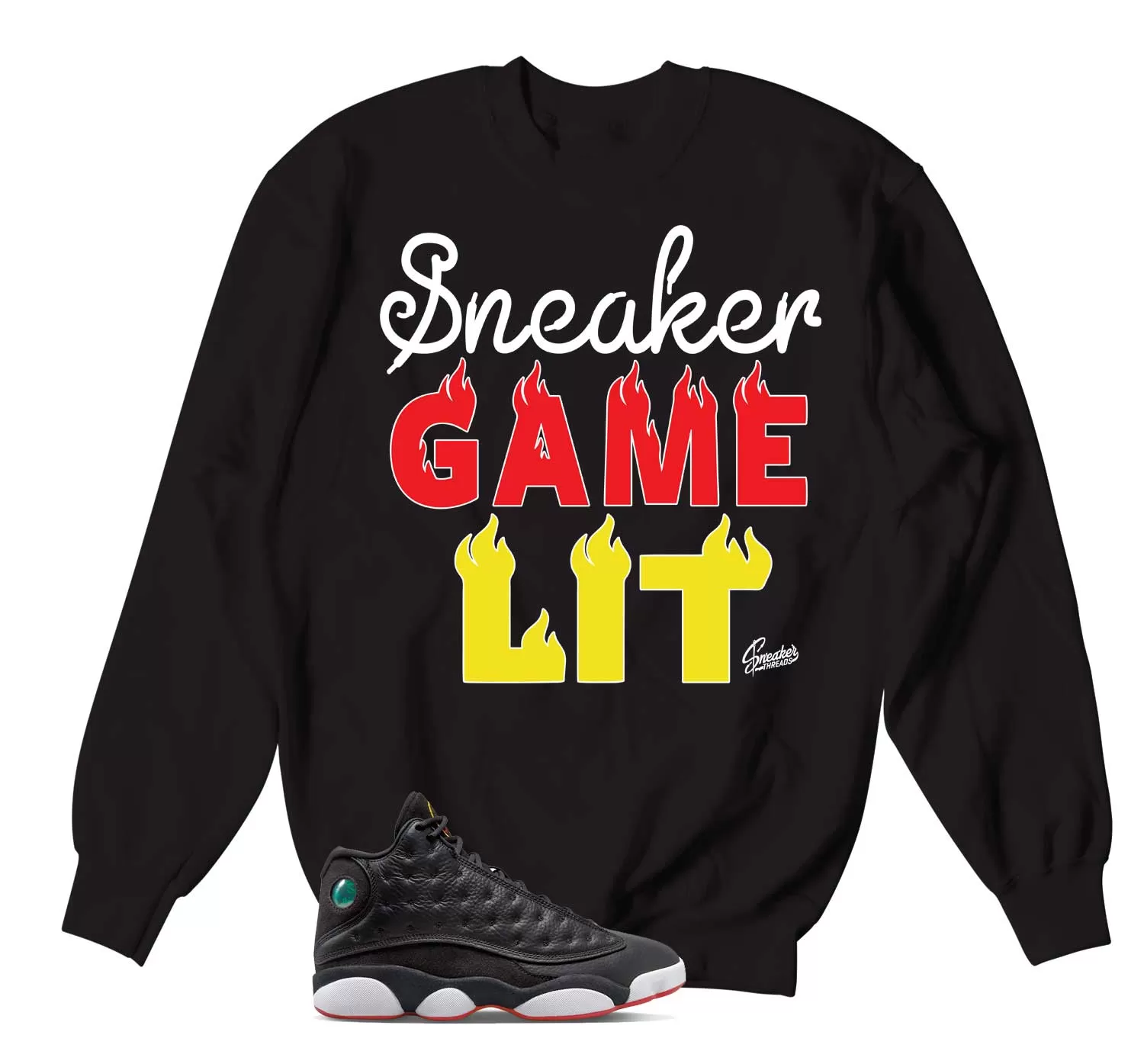 Retro 13 Playoff Sneaker Game Lit Sweater