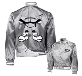 Retro 2 Cement Grey Jacket - Raging Face - Silver