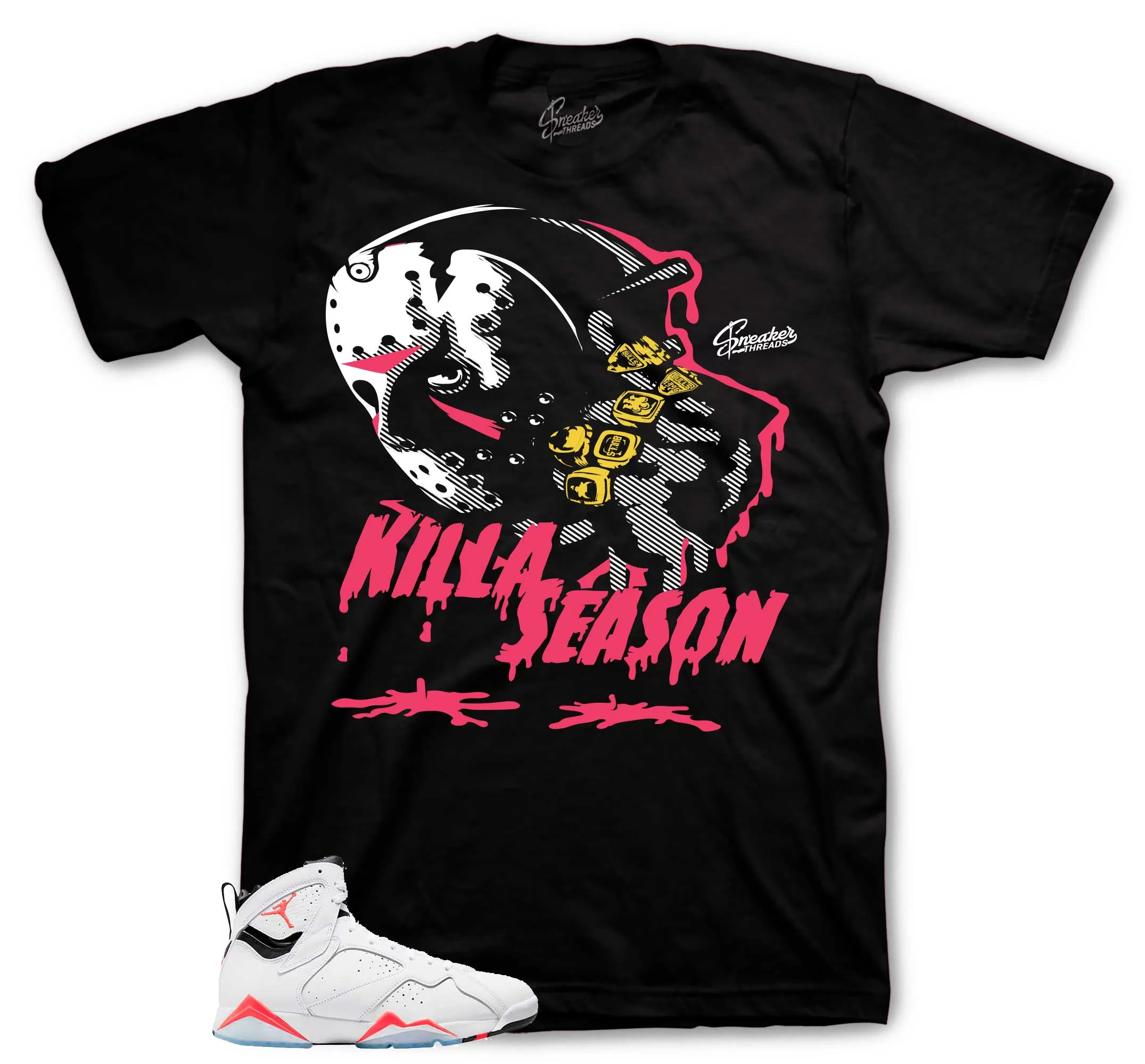 Retro 7 Infrared Shirt - killa Season - Black