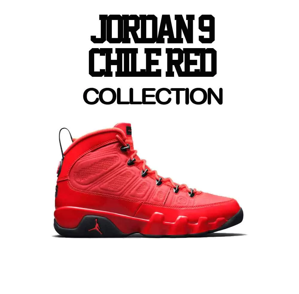 Retro 9 Chile Red Sweater - Clean Pair - Black