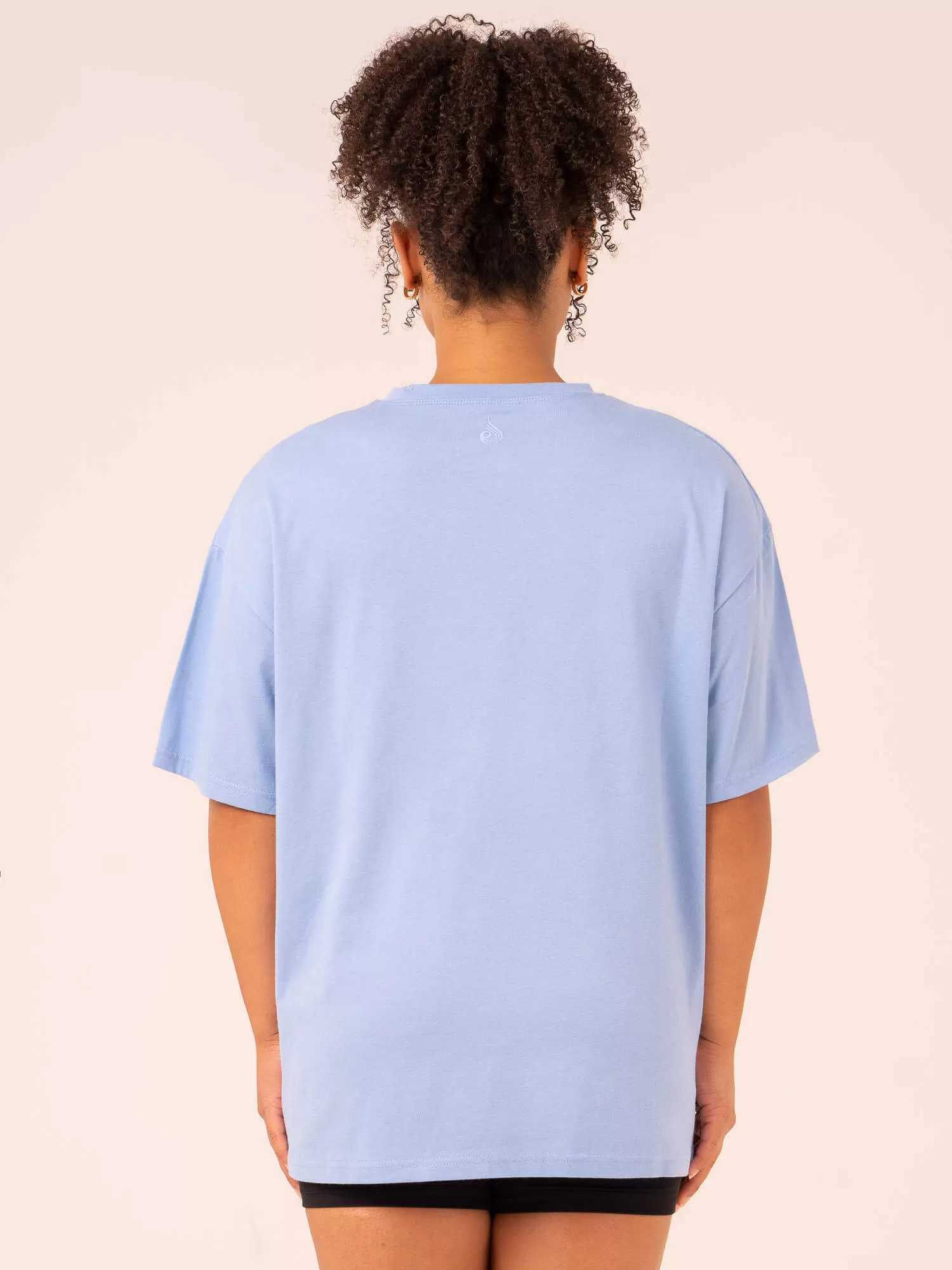 Retro Oversized T-Shirt - Cornflower Blue