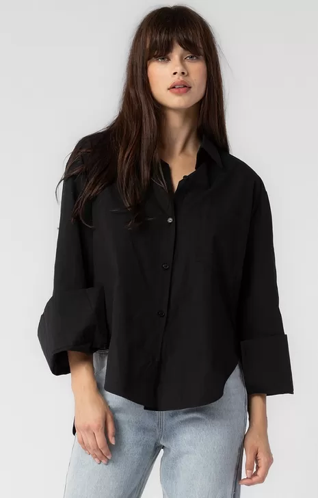 Riley Oversized Blouse in Black