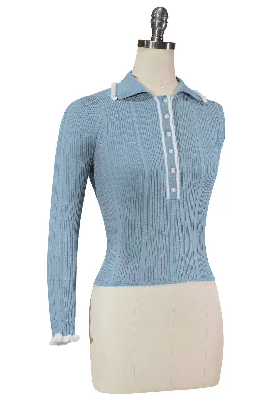 Riviera Knit Top (Blue)