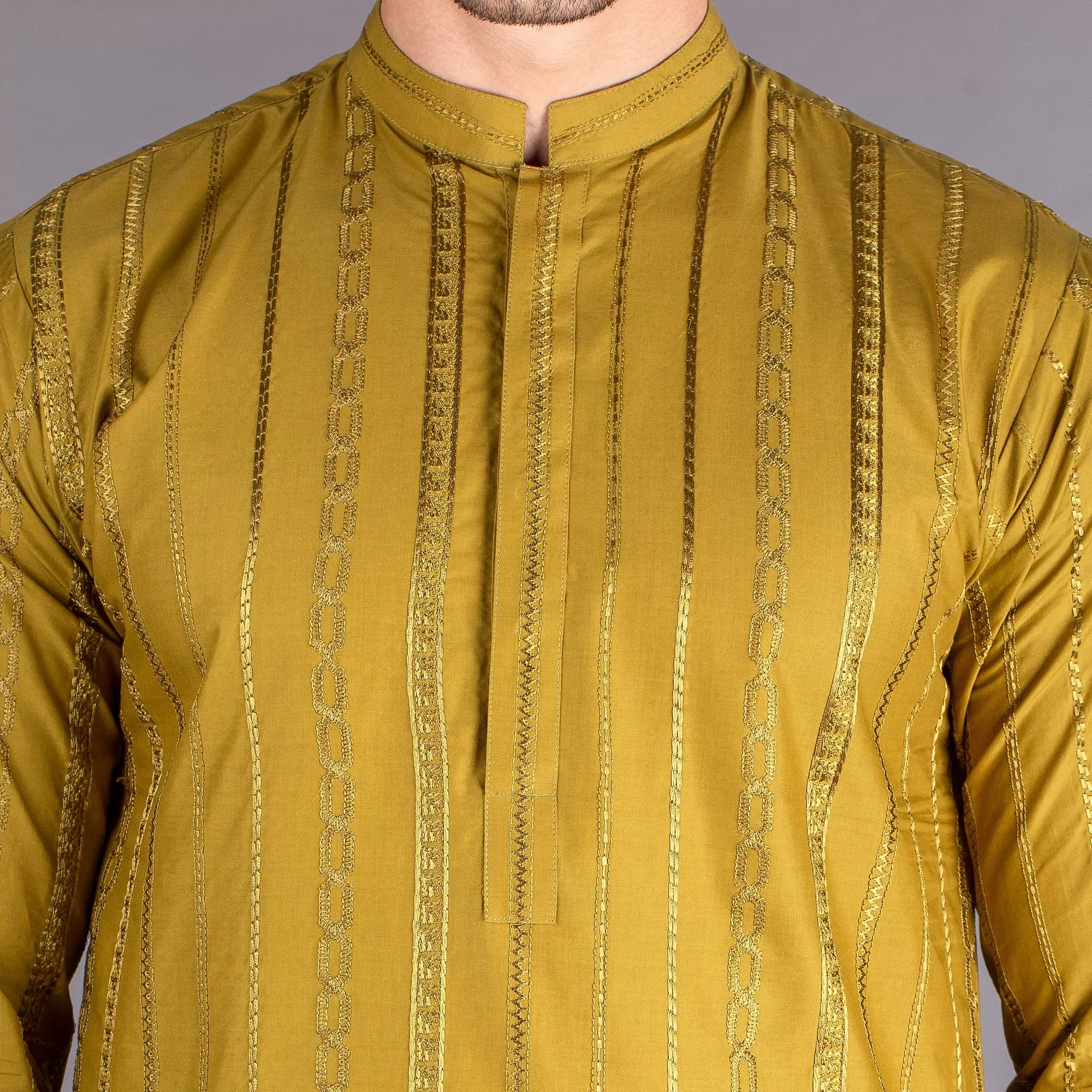 Riwaaj - Mehndi Embroidered Kurta