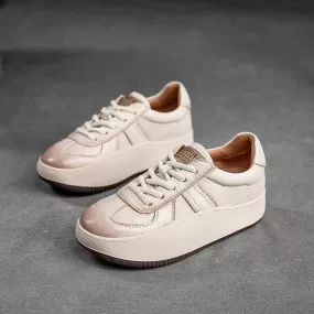 SA319 Comfortable Leather Sneakers: Fashionable Women's Casual Shoes