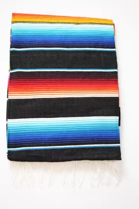 Saltillo Serape Blanket - Black