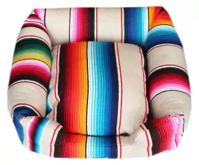 Saltillo Serape Bumper Bed- Tan