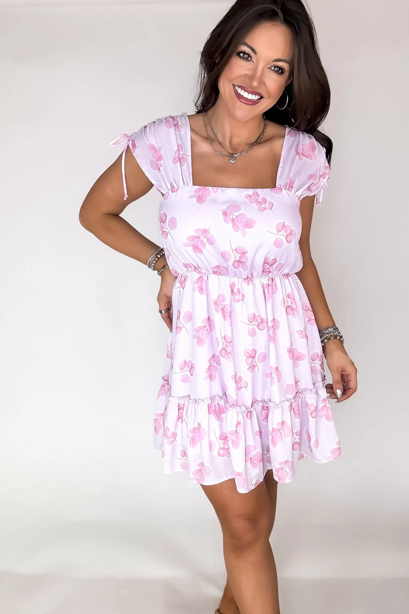 Seeing Sunny Days Floral Pink Dress