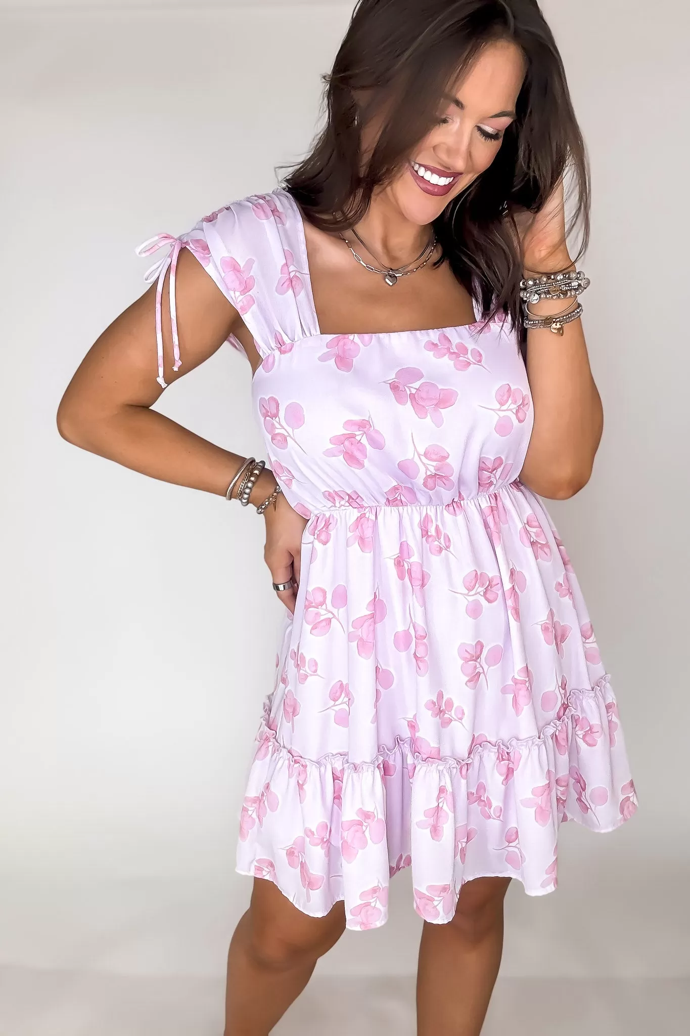 Seeing Sunny Days Floral Pink Dress