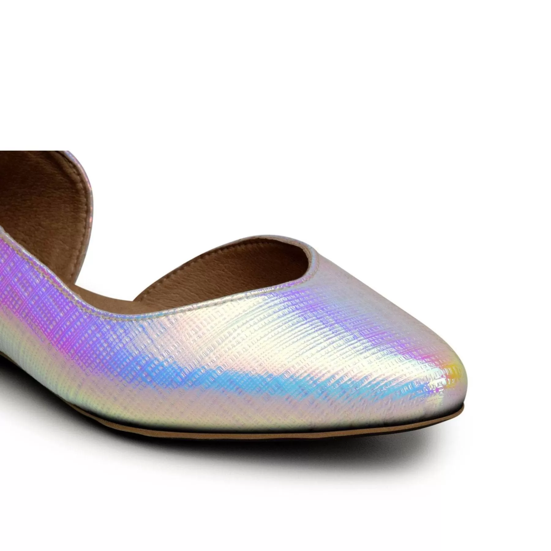 'Serena' women's pearl-sheen flat by Zette Shoes