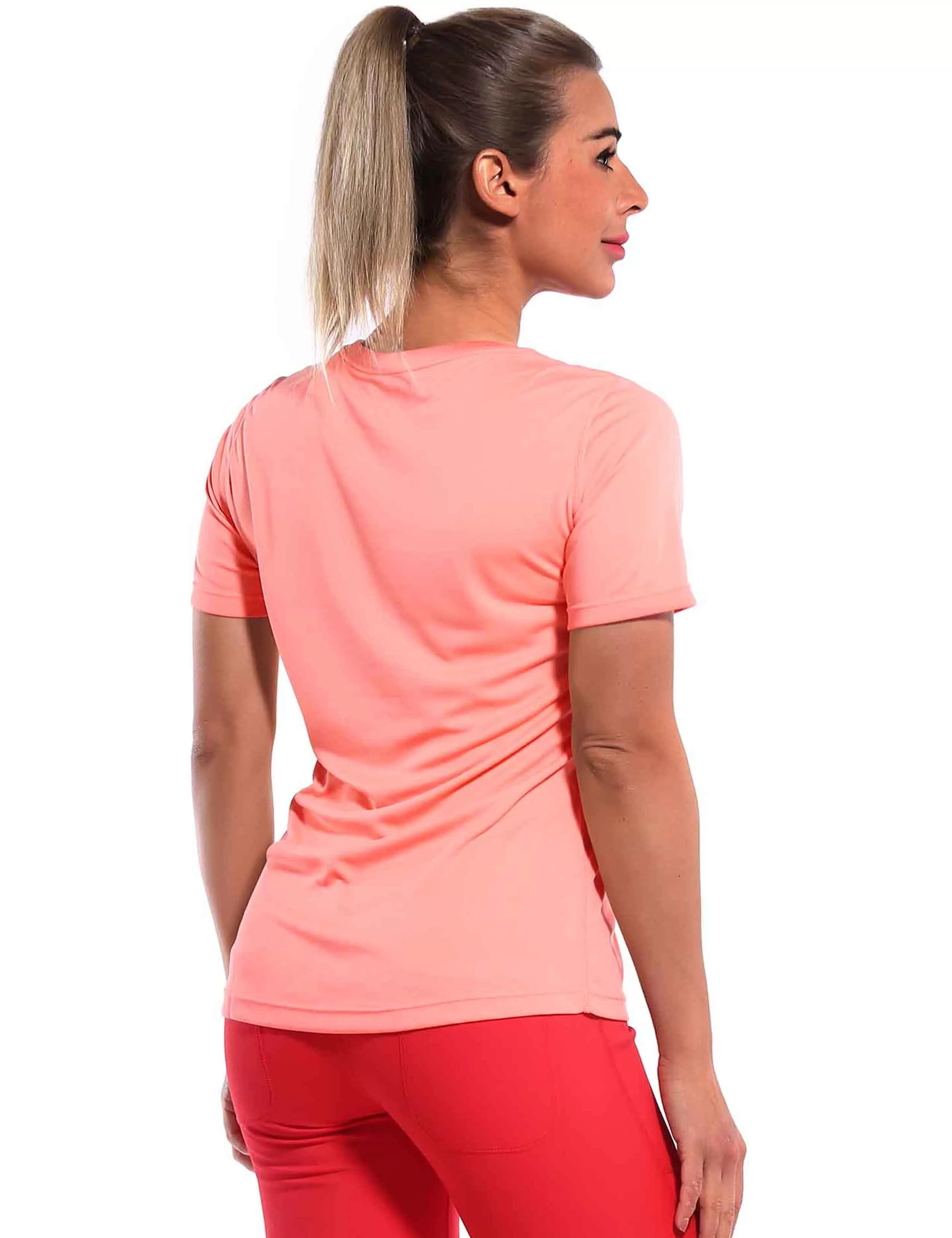 Short Sleeve Athletic Shirts coral_yogastudio