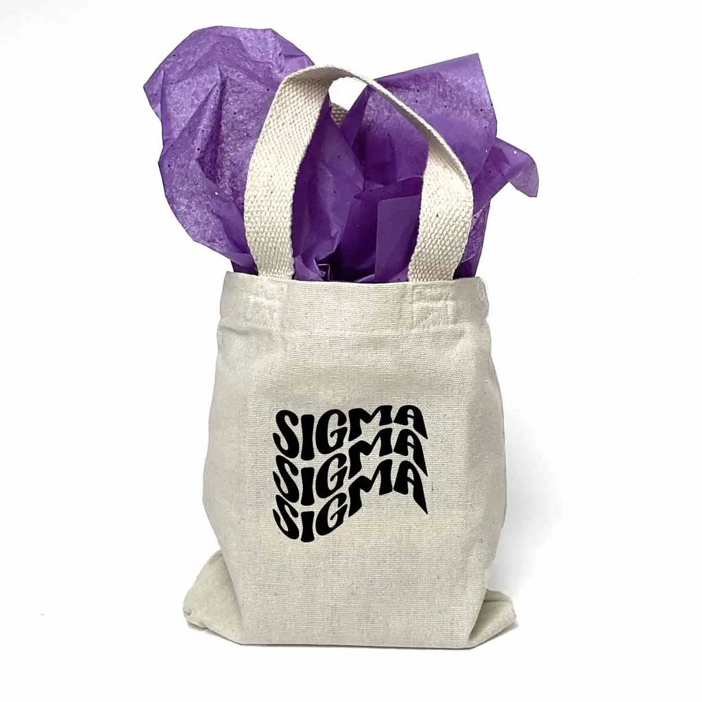 Sigma Sigma Sigma Mod Sorority Name Mini Tote Gift Bag