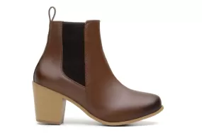 'Sinead' vegan leather chelsea boot by Zette Shoes - cognac