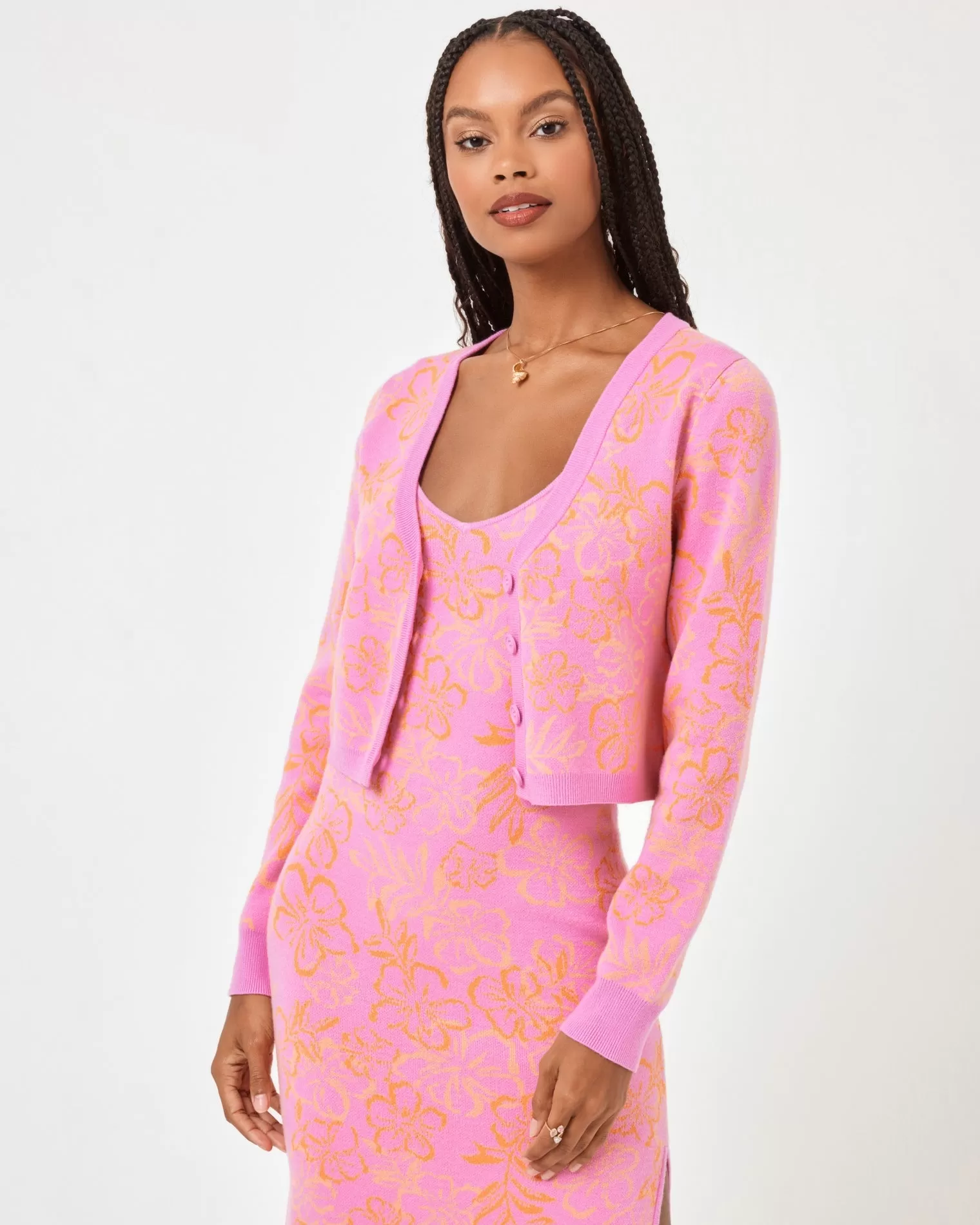 Spring Fling Sweater - Hibiscus Kiss