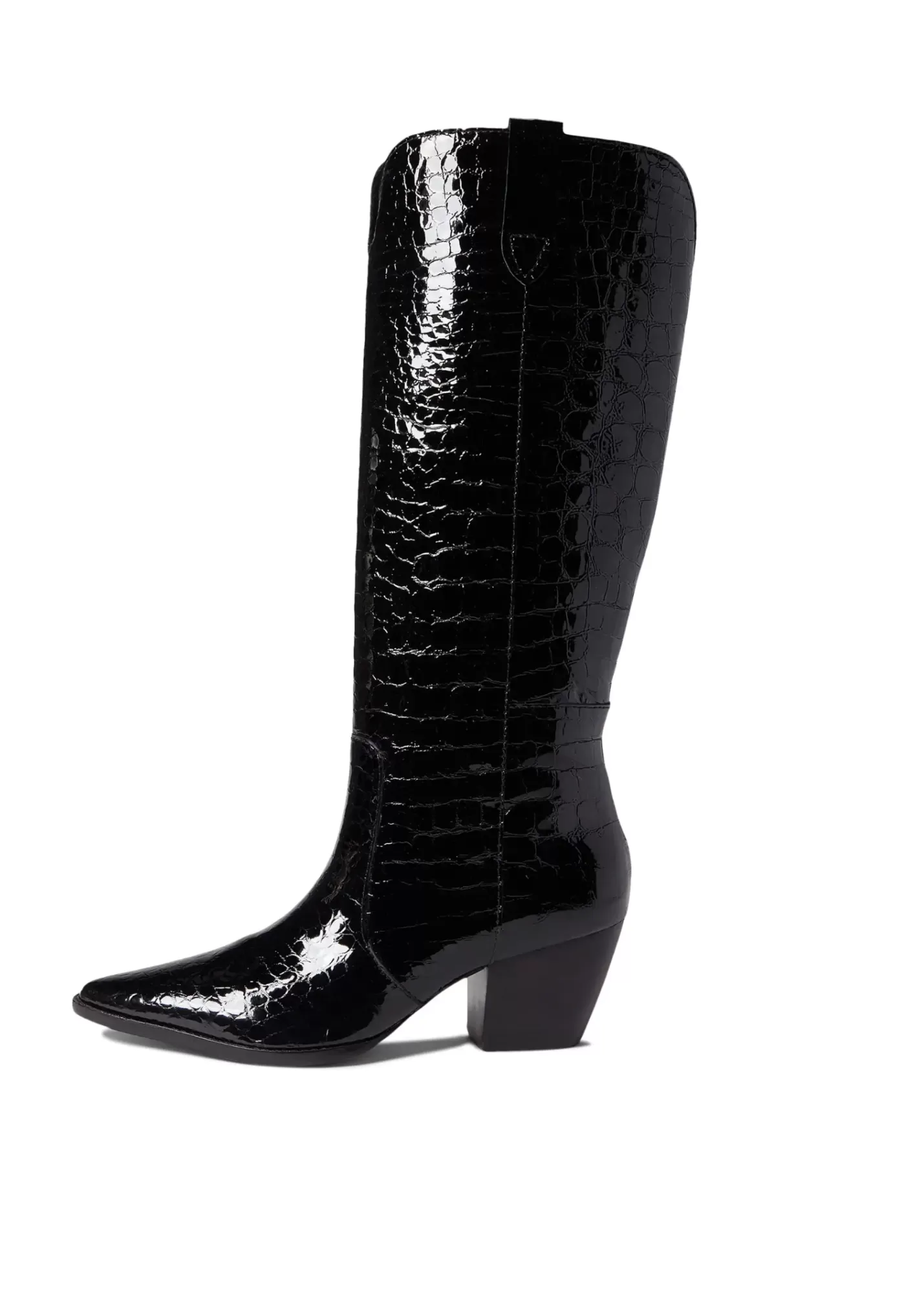 Stella Tall Boots in Black Croc