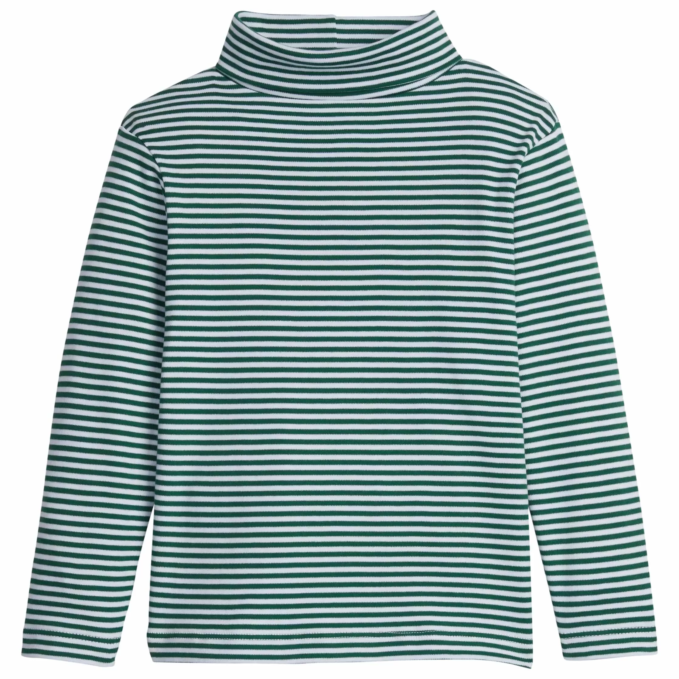 Striped Turtleneck - Hunter Green