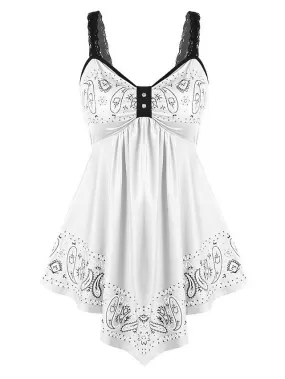 Stylish Women's Plus Size Lace Camisole Summer Top