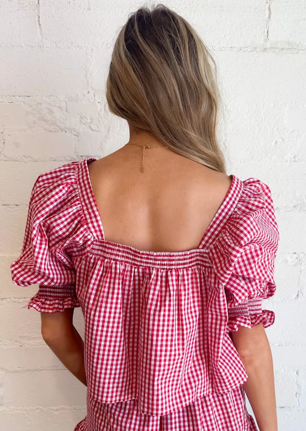 Summer Picnic Puff Sleeve Top