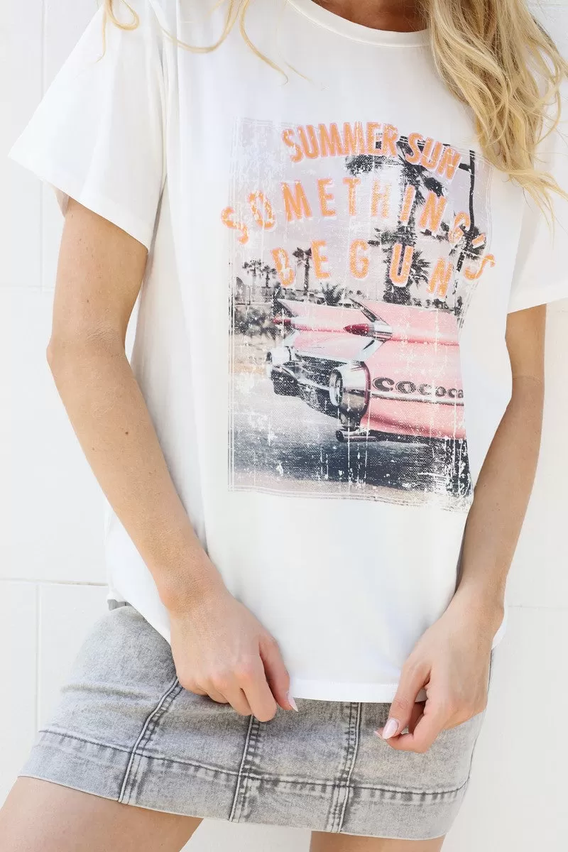 SUMMER SUN boyfriend tee (2 colours)