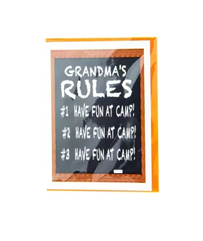 Sunny Marshmallow Grandma's Rules Camp Card