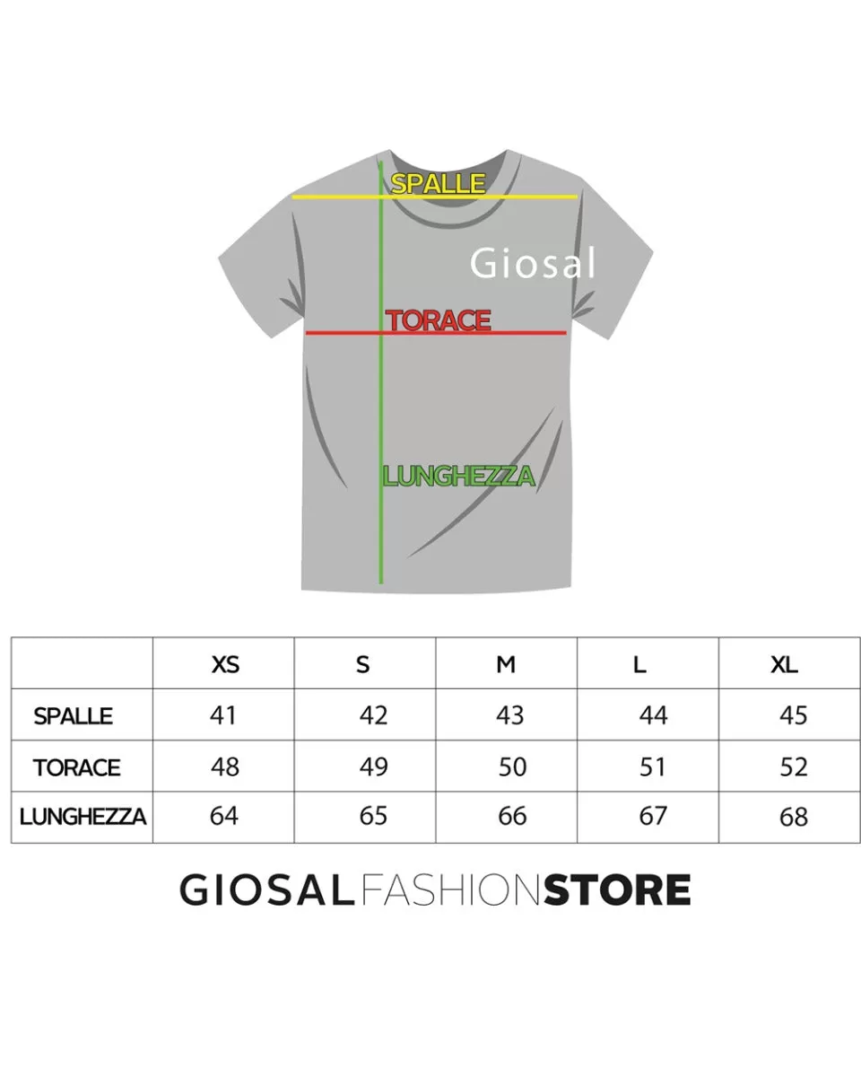 T-shirt Uomo Girocollo Tinta Unita Giallo Manica Corta Casual Basic GIOSAL