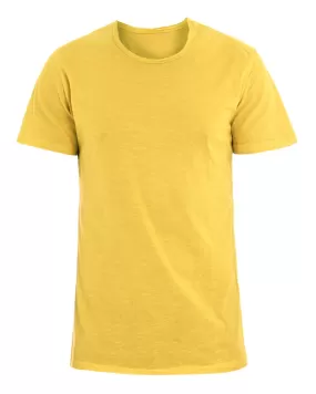 T-shirt Uomo Girocollo Tinta Unita Giallo Manica Corta Casual Basic GIOSAL