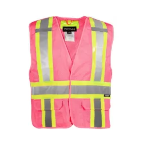 Terra Hi-Vis 5 Point Tear Away Vest - Pink 116523PK