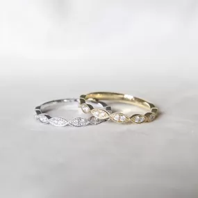 The Eden Diamond Band - Vintage Style Diamond Wedding Band