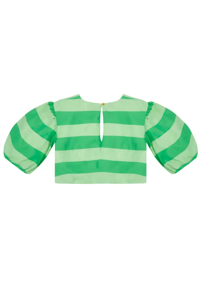 THE MIDDLE DAUGHTER SS24 POP Top in CUCUMBER STRIPE