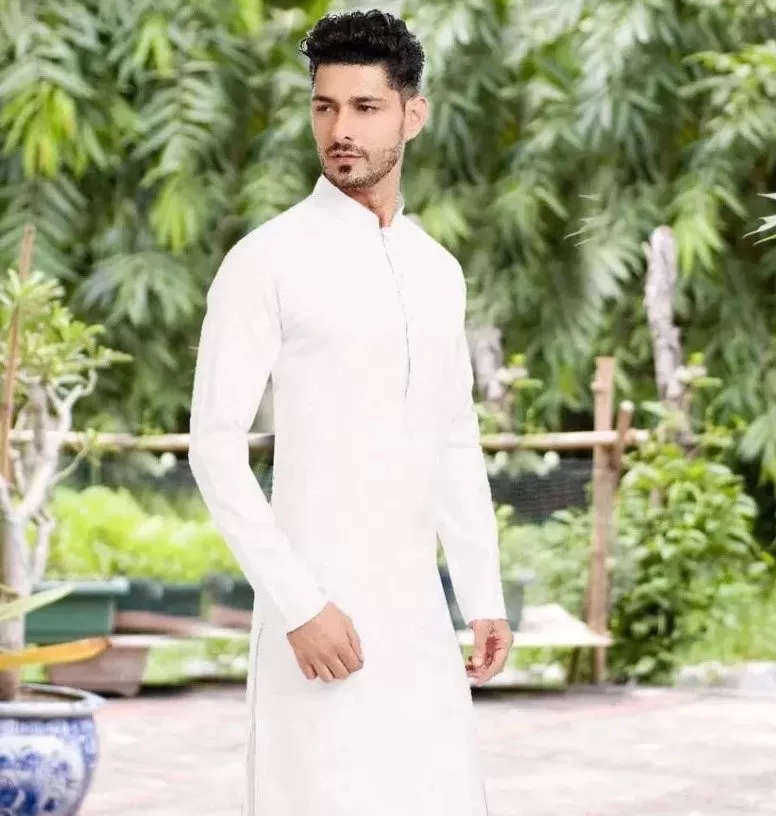 Traditional Indian White Long Kurta